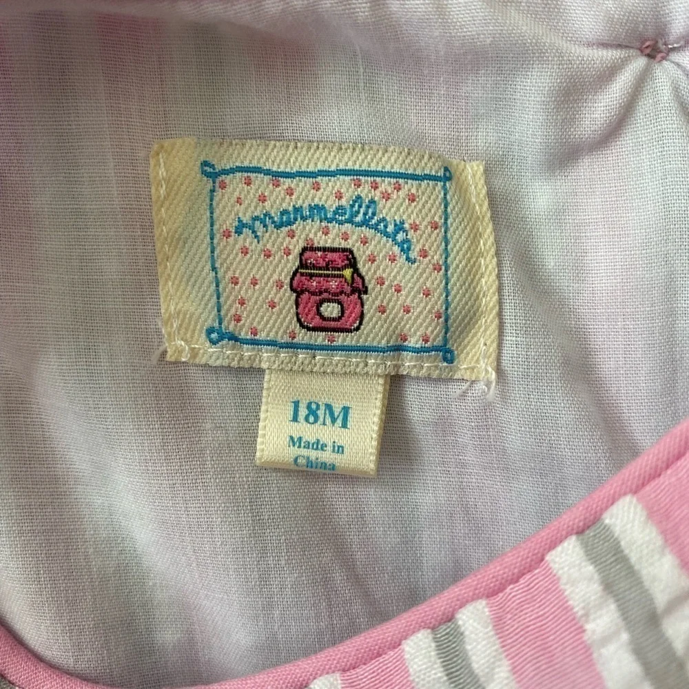 Marmellata Girls, Pink Seersucker Dress, Barbiecore, Size 18M